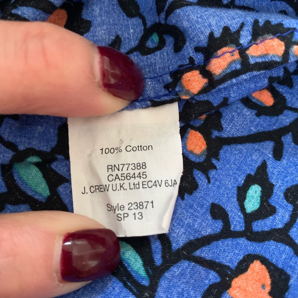 J. Crew Factory Classic Floral Paisley Button Down - Picture 5 of 5